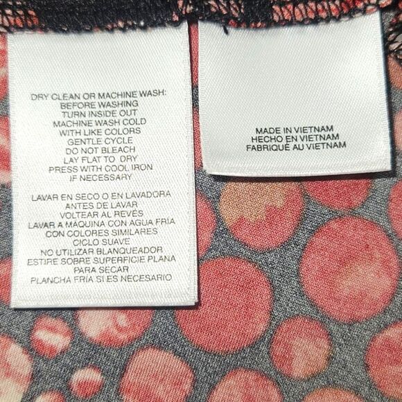 KasperโPlus Size Midi Crimson Cream Multi-Color Printed Skirt 3X - Picture 8 of 10